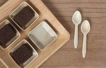 Load image into Gallery viewer, Palm Leaf Square Bowl 3.5" Inch - 3oz Mini (25 count)